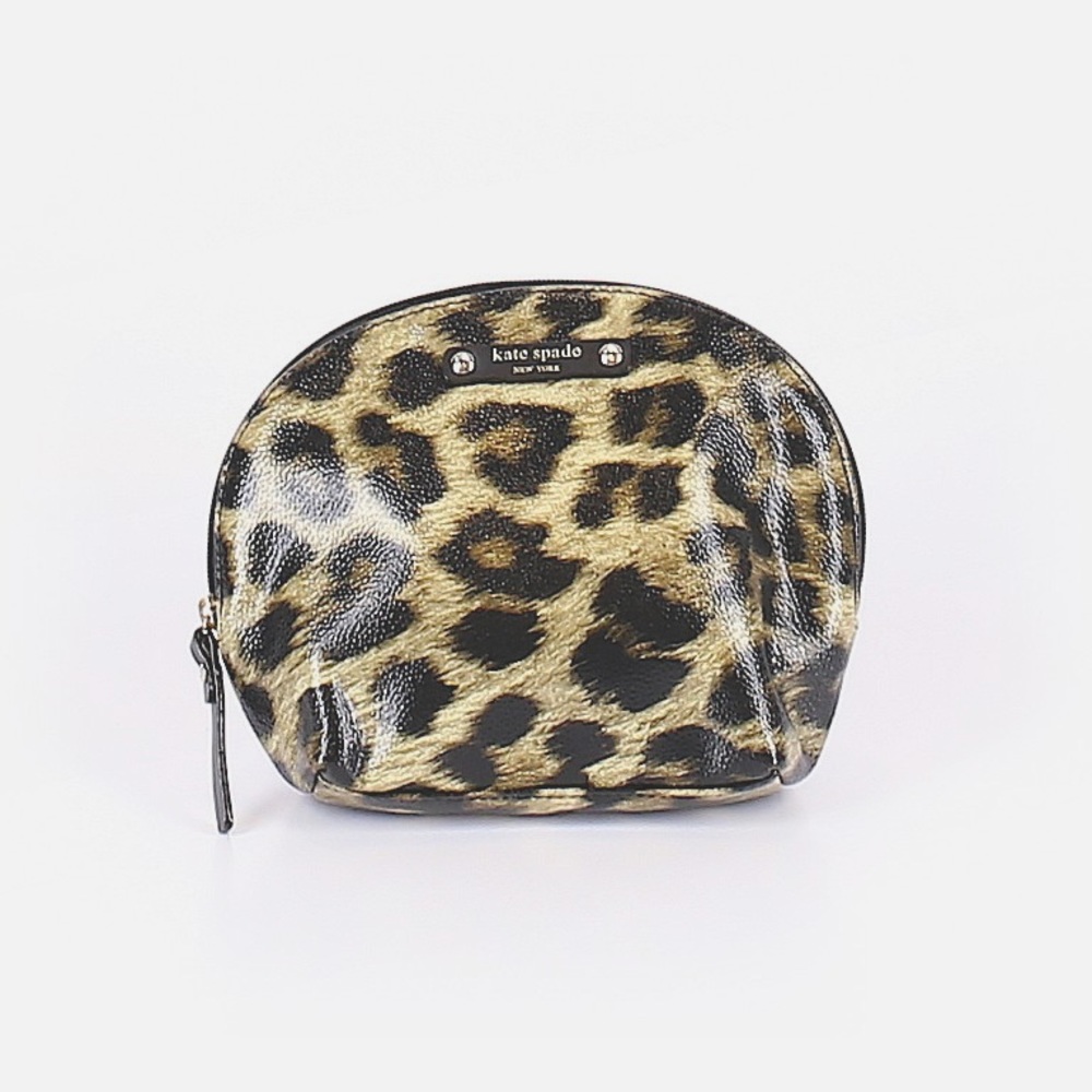 Late Spade Leopard Cosmetic Case